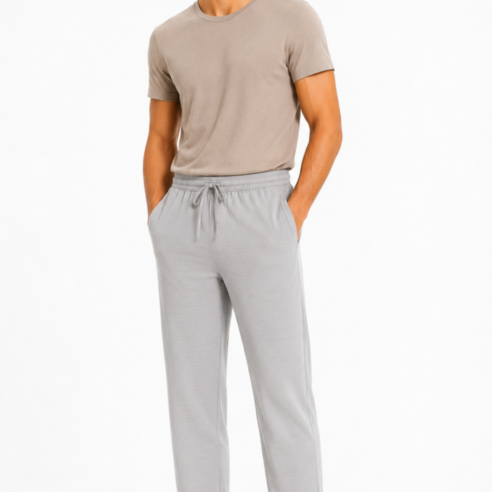 Relaxed Fit Linen Blend Trousers