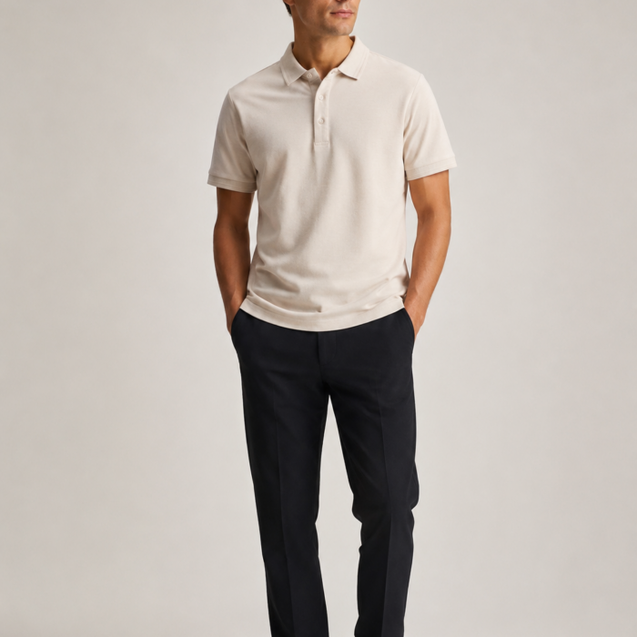 PEARL WHITE CLASSIC FIT POLO