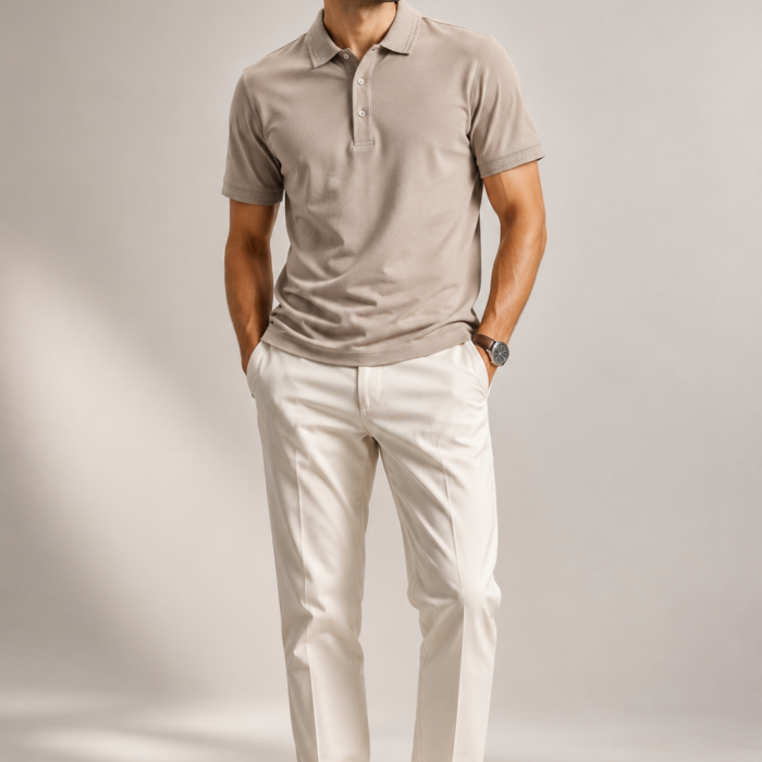 MUTED BROWN CLASSIC FIT POLO